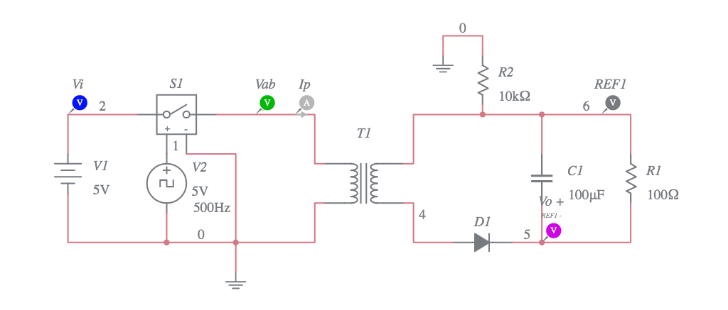 Lab Obj 4e ELP Conversor Flyback Multisim Live