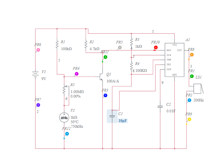 Fire Alarm Multisim Live