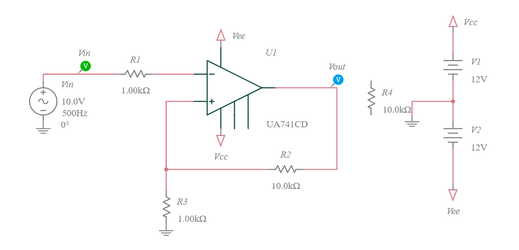 Schmitt Trigger Hysteresis Multisim Live