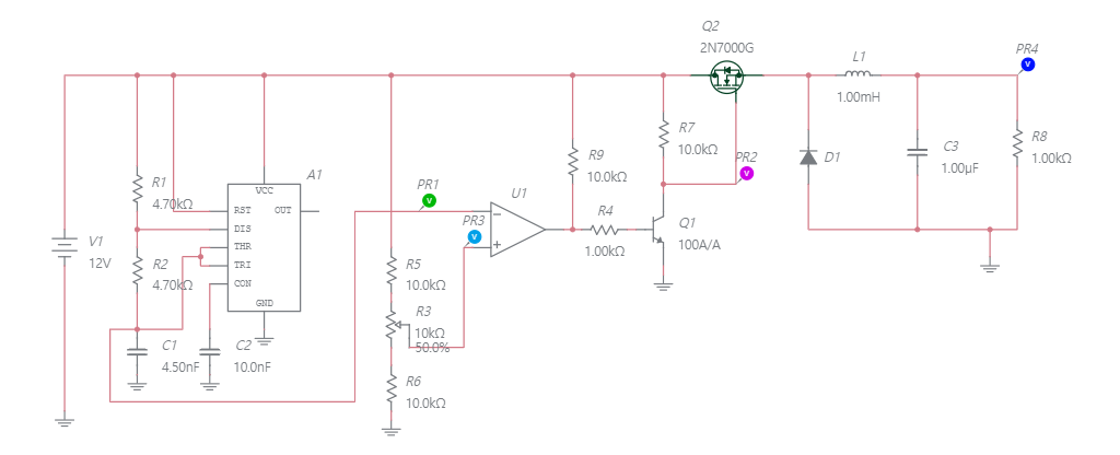 Buck Converter With Timer Multisim Live