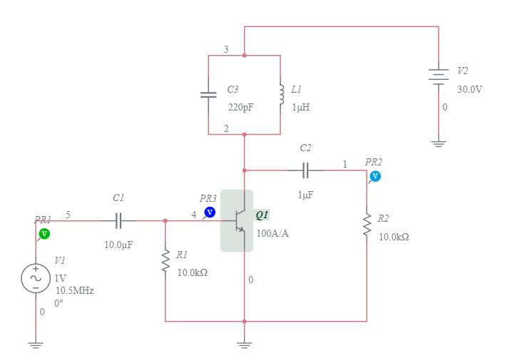 Class C Power Amplifier Multisim Live