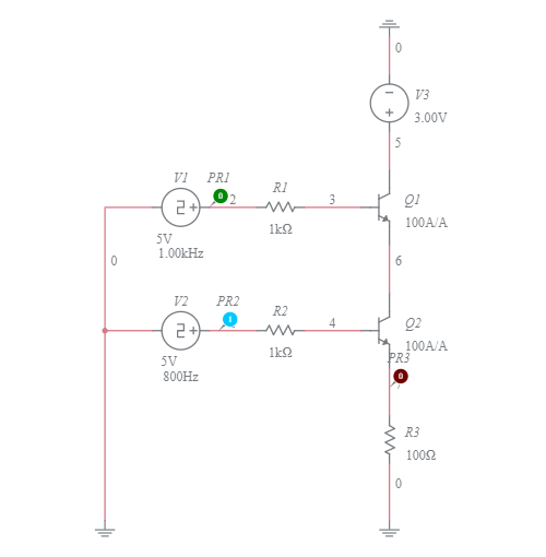 And Gate Using Bjt Multisim Live