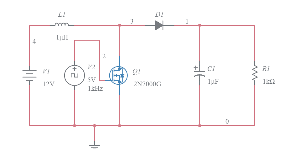 BOOST CONVERTER Multisim Live