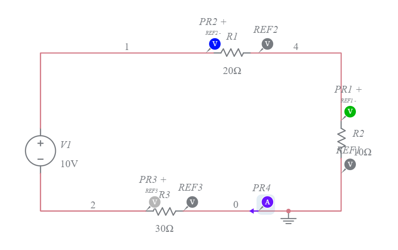 Circuito Practica Multisim Live