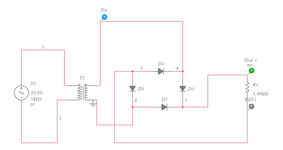 FULL WAVE BRIDGE RECTIFIER Multisim Live