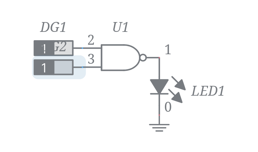 Nand Gate Multisim Live