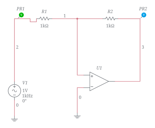 Non Inverting Multisim Live