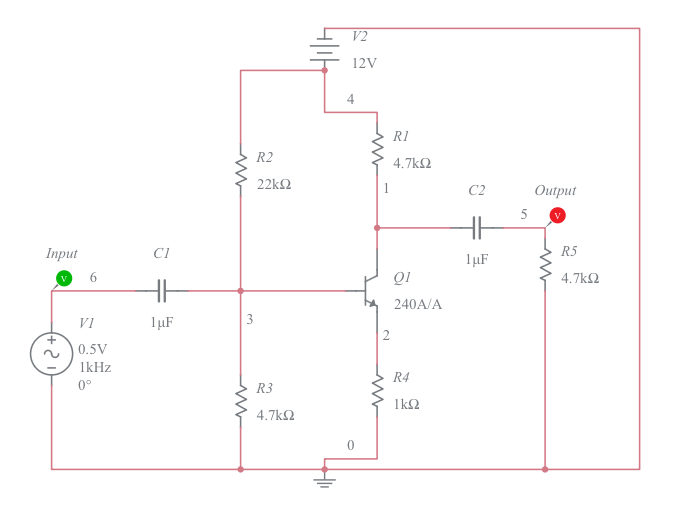 Common Emitter Amplifier Multisim Live Riset