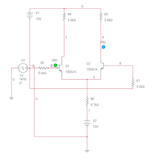 The Differential Amplifier Noninverting Configuration Multisim Live