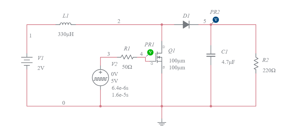 Boost Converter Multisim Live