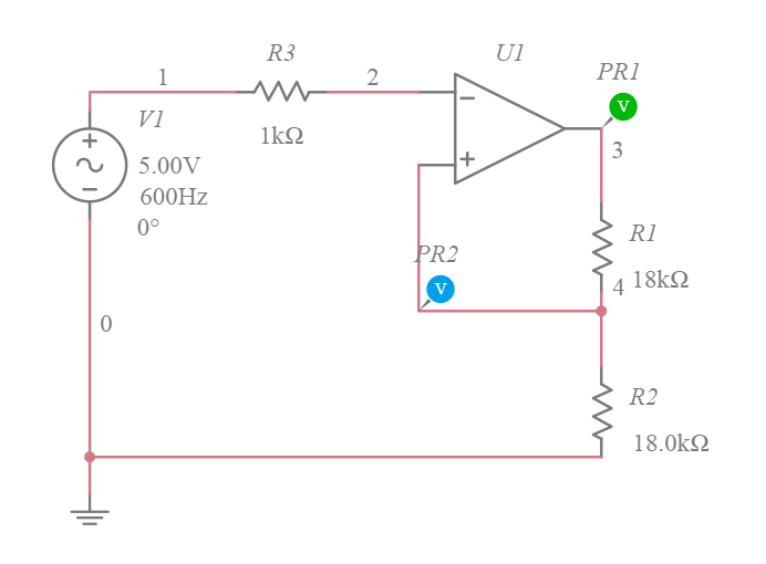 Schmitt Trigger Comparator Multisim Live