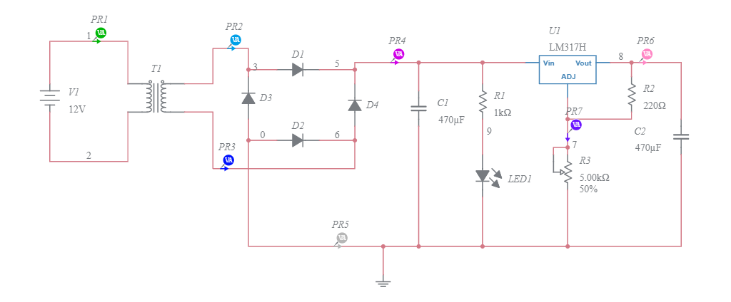 V Regulated Power Supply Circuit Diagram