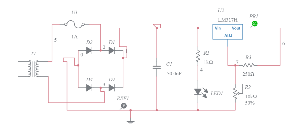 FR LM 317 - Multisim Live