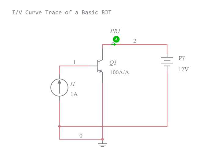 IV Characteristic of BJT - Multisim Live