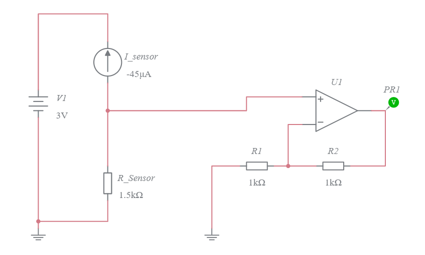 photodiode circuit (12b) (connected) - Multisim Live