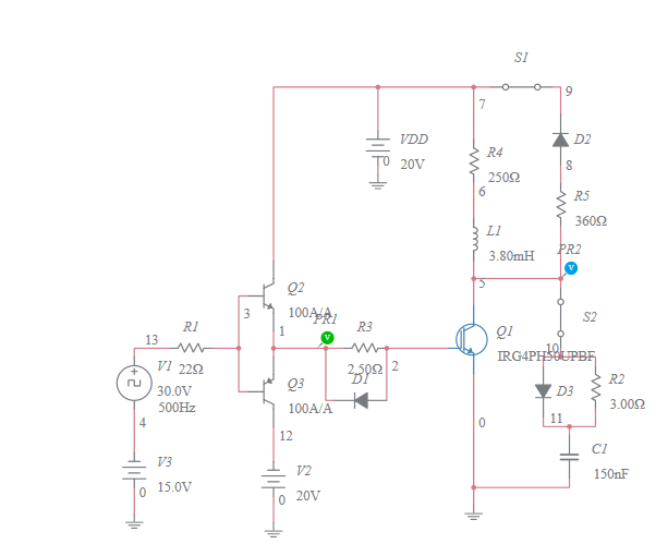 IGBT switch snubber - Multisim Live