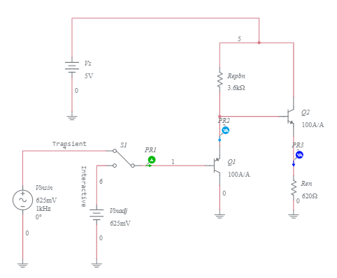 Op-Amp - NPN-PNP BJT Feedback Pair Current Sink - Multisim Live