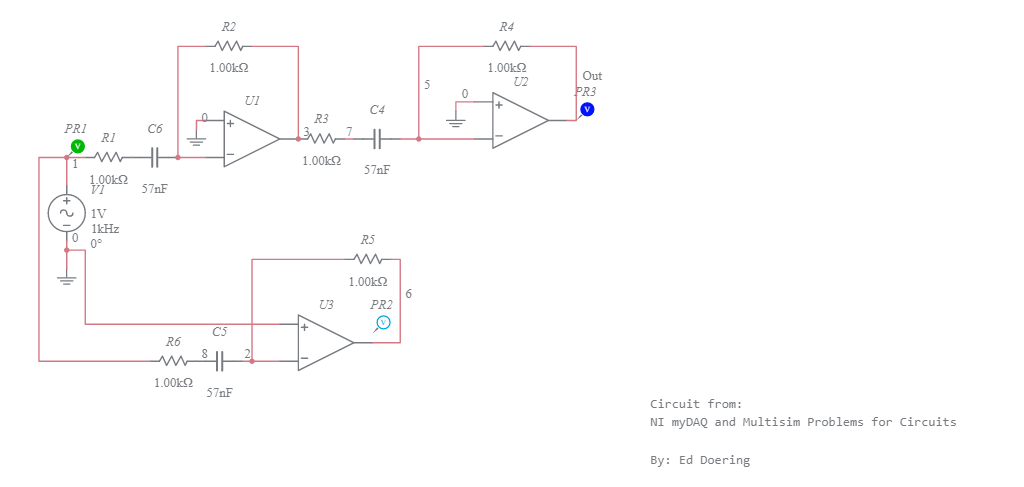 9.4 Cascade Active Filters - Multisim Live