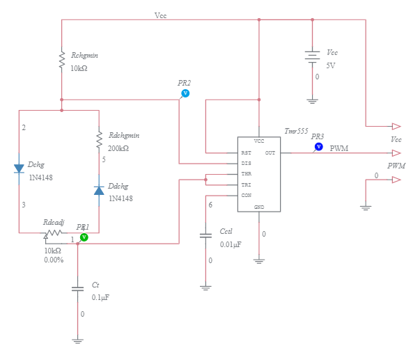 555 Timer Servo Motor Controller - Multisim Live