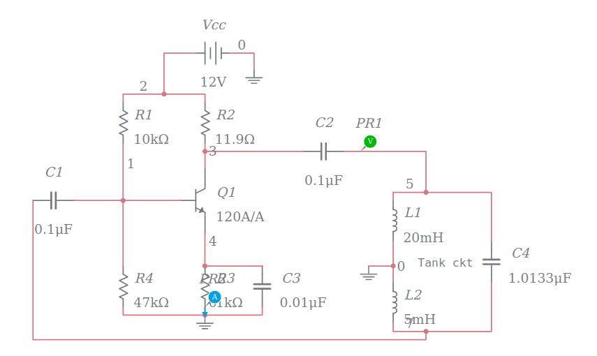 Hartley Oscillator Multisim Live