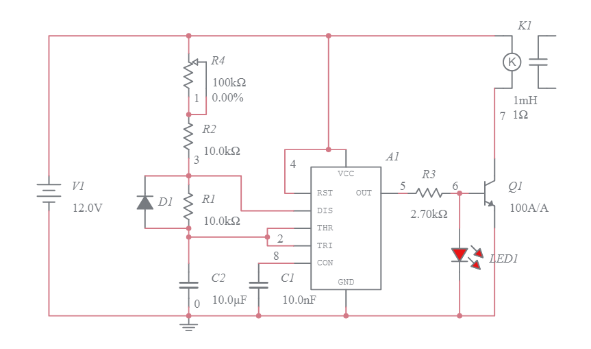 555 clock generator - Multisim Live