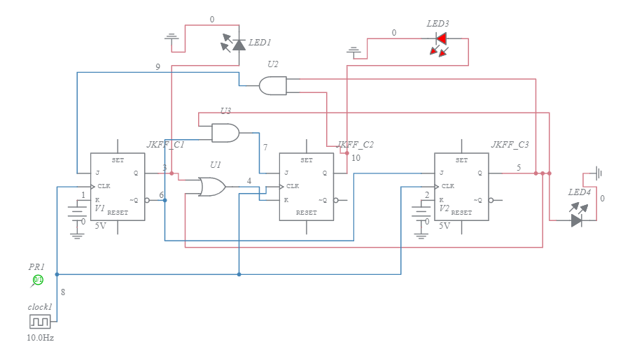 MOD 5 Counter - Multisim Live