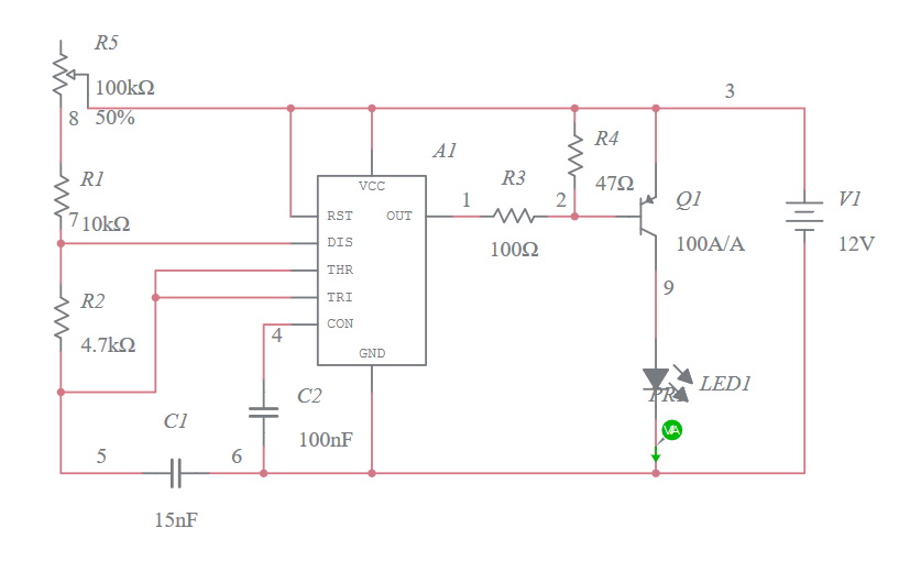 oscilador de audio com 555 - Multisim Live