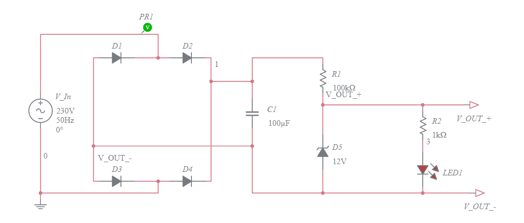 Full-Wave Bridge Rectifier - Multisim Live