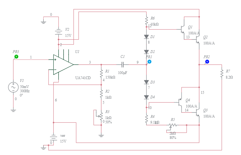 Audio Amp - Multisim Live