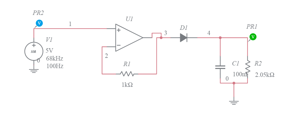 AM Demodulation opamp - Multisim Live