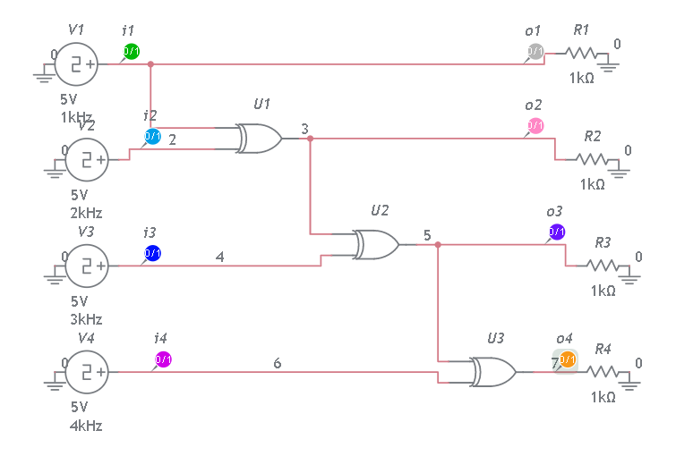 Gray Code To Binary Converter Multisim Live