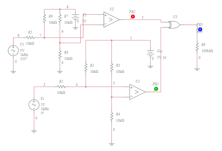 Analog Phase Detector Circuit Diagram