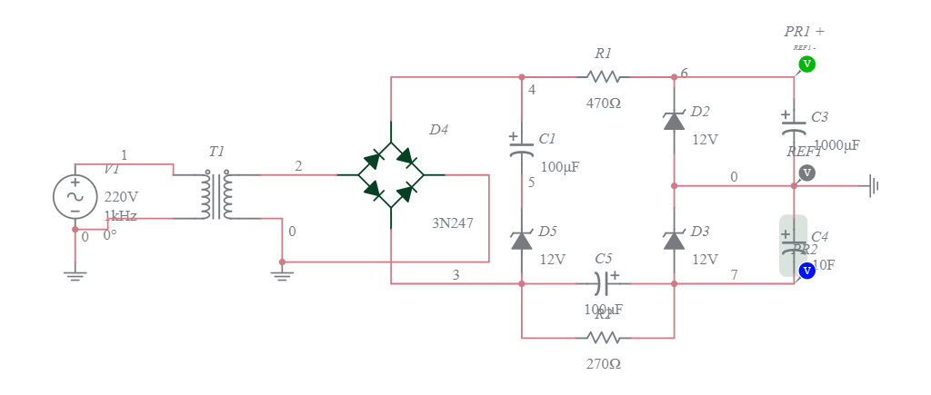 Variable AC-DC Power Supply - Multisim Live