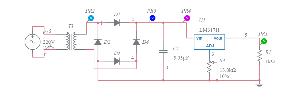 variable DC power supply (1) - Multisim Live