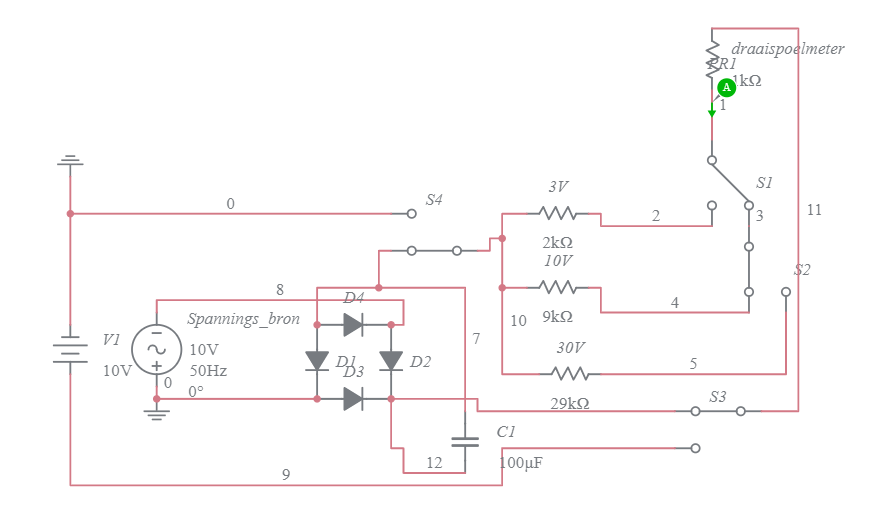 Voltmeter AC - Multisim Live