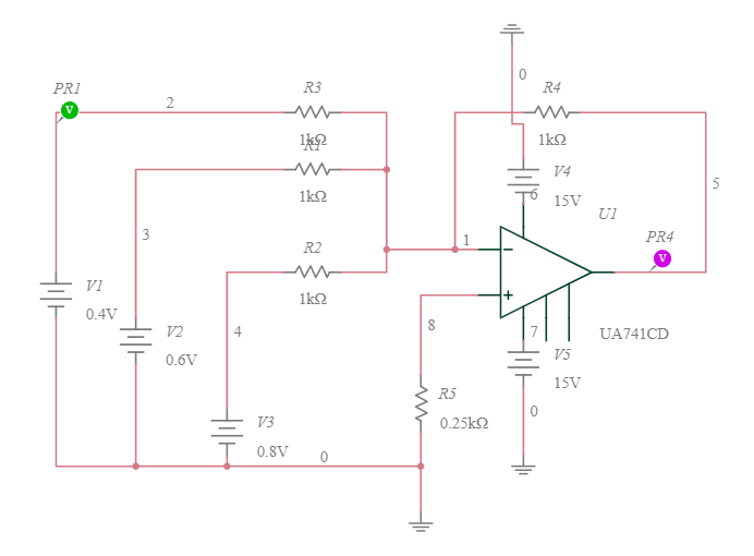 inverting adder - Multisim Live