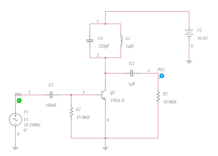 Class C power amplifier - Multisim Live