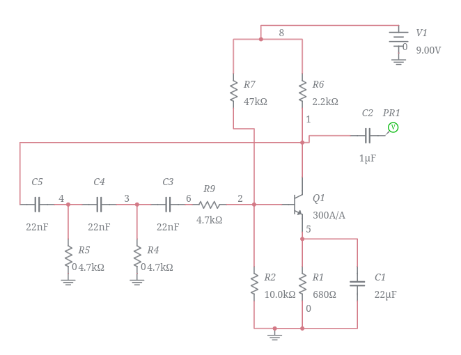 Rc Phase Shift Oscillator 1 Multisim Live