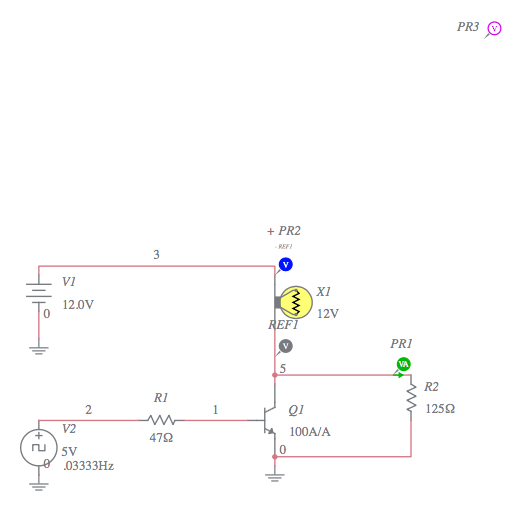 Transistor Switch with Square wave input - Multisim Live