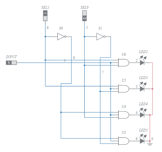 1-4 Demux - Multisim Live