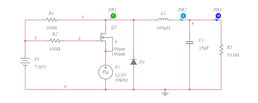 Buck Converter (Step down chopper) - Multisim Live