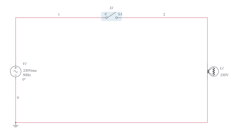 One-Way Lighting Circuit - Multisim Live