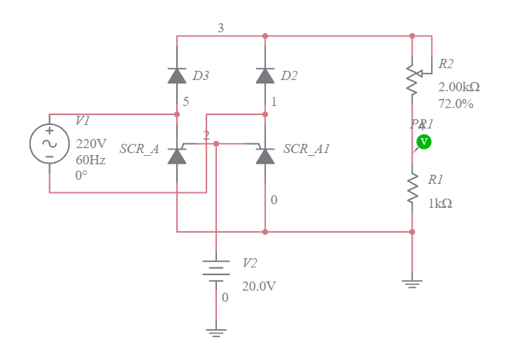 Phase Controlled Rectifier - Multisim Live