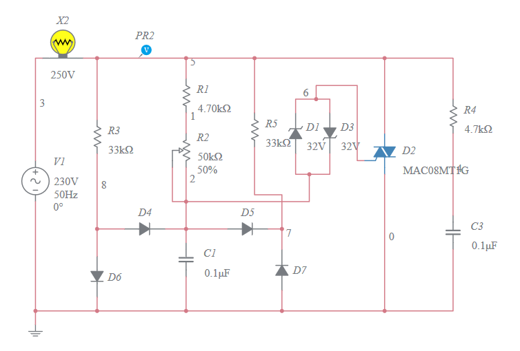 Dimmer test - Multisim Live