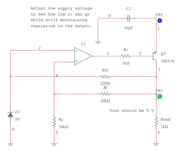 basic-low-dropout-voltage-regulator-multisim-live