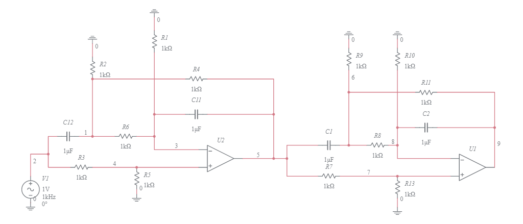 Low Pass Filter Inverse Chebyshev Multisim Live 