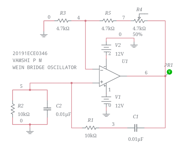 WEIN BRIDGE OSCILLATOR - Multisim Live