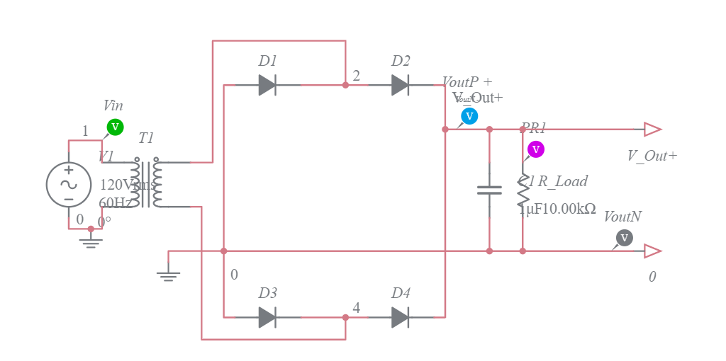 Anthony Olcek Full Wave Bridge Rectifier 1 1 Multisim Live 