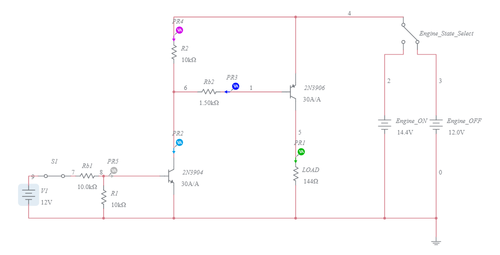 High-Side Switch BJT - Multisim Live