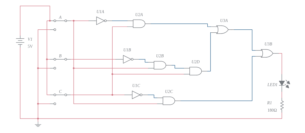 2.1.5 AOI Logic Implementation F1 - Multisim Live